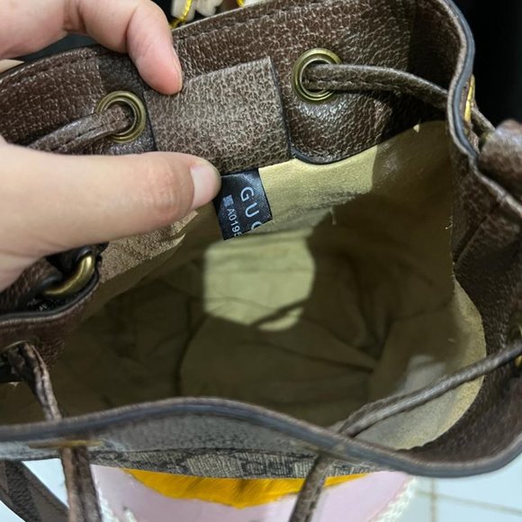 Gucci Ophidia GG Mini Bucket Bag Beige Brown Green Red Supreme 550620 - Picture 6 of 8